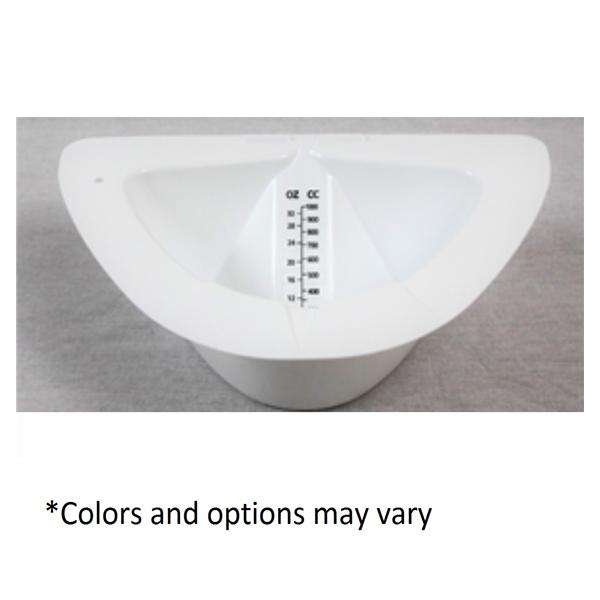 Specimen Collector Basin 800mL White Plastic With Wings 100/Ca